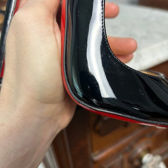 Christian Louboutin Hot Wave 130 Black Patent Pumps size 36.5 - Picture 7 of 7